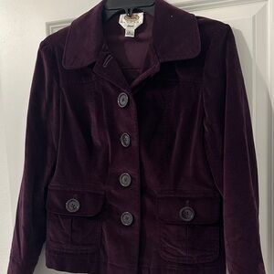 Talbots Deep Purple Velvet Blazer